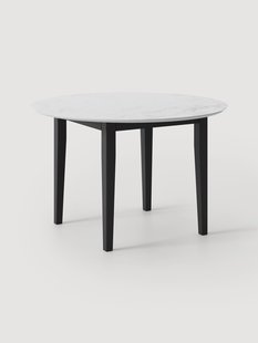 Ronde eetkamertafel Jackson met marmerlook, in verschillende formaten