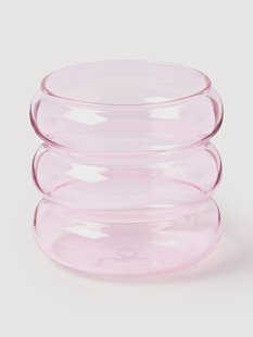 Mondgeblazen borosilicaatglas kleine tumblers Bubbly, 4-delig