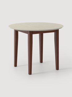 Ronde eettafel Jackson met travertijn effect, in verschillende formaten