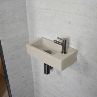 Fonteinset Mat Beige Wiesbaden Color Gun Metal (kraangat rechts)