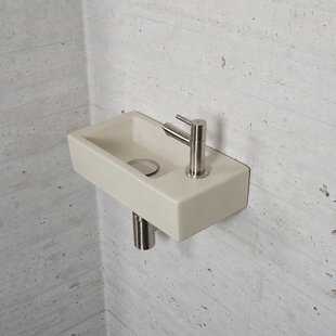 Fonteinset Mat Beige Wiesbaden Color RVS (kraangat rechts)