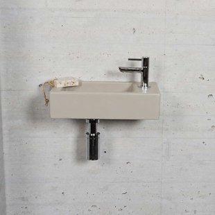 Fonteinset Mat Beige Wiesbaden Color Chroom (kraangat rechts)