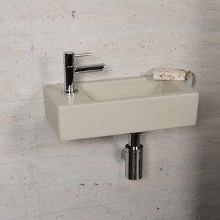 Fonteinset Mat Beige Wiesbaden Color Chroom (kraangat links)