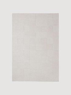 Handgetuft hoog-laag wollen vloerkleed Checkerboard