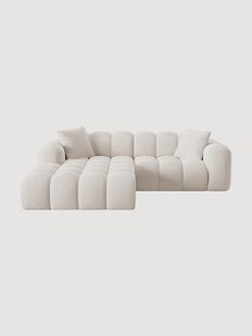 Chenille hoekbank Treno