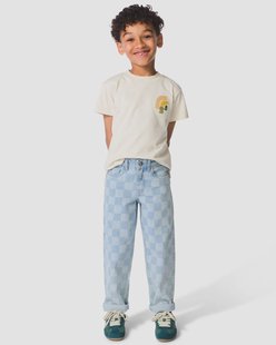 HEMA Kinderbroek regular fit ruiten blauw (blauw)