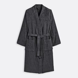 Badjas in badstof, kimono kraag, 450g/m², Haxel