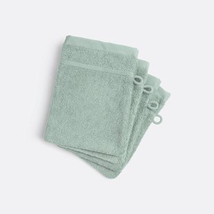 Set van 4 washandjes in bouclette badstof, Zavara