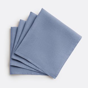 Set van 4 servetten van gewassen linnen Victorine