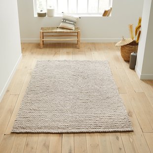 Vloerkleed in wol, Diano, tricot effect