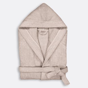 Badjas met kap in bouclette badstof 450 g/m2, Haxel