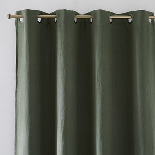 Verduisteringsgordijn in gewassen linnen met oogjes Onega