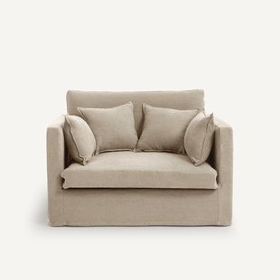 2-zitsbank in dik stonewashed linnen, NÉO KINKAJOU