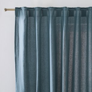 Gewassen linnen gordijn met verborgen lussen Onega