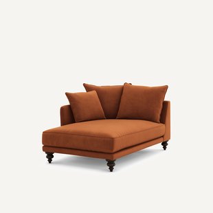 Longchair in fluweel, Lazare
