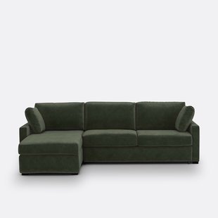Hoekbank, omvormbaar, 4-zits, fluweel, Comfort Bultex®, TIMOR