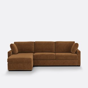 Hoekbank, omvormbaar, 4-zits, fluweel, Comfort Bultex®, TIMOR