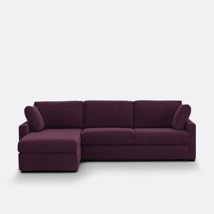 Hoekbank, omvormbaar, 4-zits, fluweel, Comfort Bultex®, TIMOR