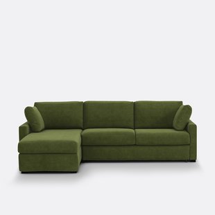 Hoekbank, omvormbaar, 4-zits, fluweel, Comfort Bultex®, TIMOR