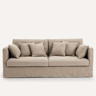 Bank 3-, 4- of 5-zits, in dik stonewashed linnen, Néo Kinkajou