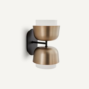 Dubbele wandlamp in metaal ijzer, Clepsos