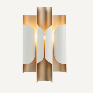 Wandlamp in metaal ijzer, Henrio