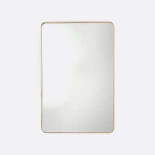 Rechthoekige spiegel, metaal, breedte 60 x hoogte 90 cm, IODUS