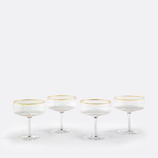 Set van 4 champagneglazen, Lurik