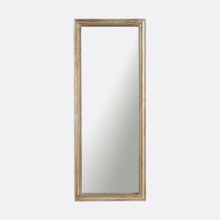 Rechthoekige spiegel van massief mangohout, breedte 55 x hoogte 140 cm, Afsan