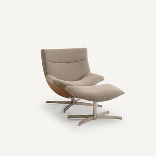 Draaibare relaxfauteuil met voetenbank, Wesley
