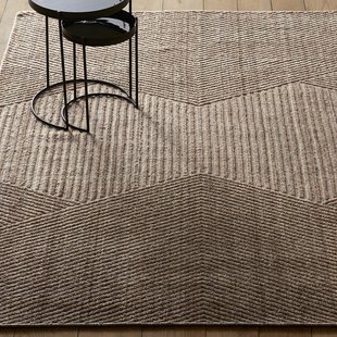 Wollen vloerkleed met reliëf, handgeweven, Aitor