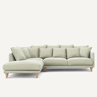 Hoekbank stonewashed fluweel, Lazare