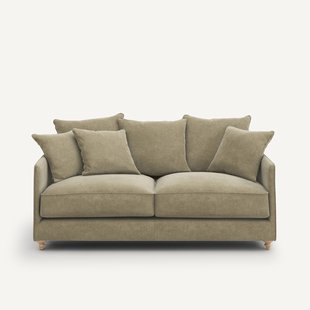 Compacte slaapbank in stonewashed fluweel, Lazare