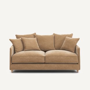Compacte slaapbank in stonewashed fluweel, Lazare