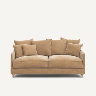 3-zits slaapbank in stonewashed fluweel, Lazare