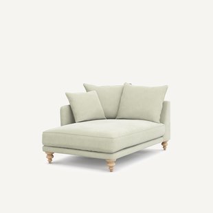 Longchair stonewashed fluweel, Lazare