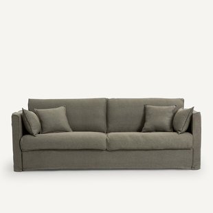 Sofa 3- of 4-zits in dik stonewashed linnen, Camille