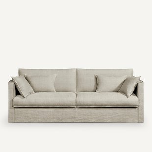 Sofa 3- of 4-zits in dik stonewashed linnen, Camille