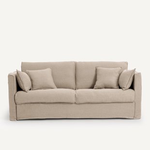 Slaapbank, 3 of 4 zits, in dik stonewashed linnen, Camille