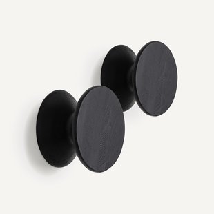 Set van 2 kapstokken in massief eik ø 10 cm, Arame