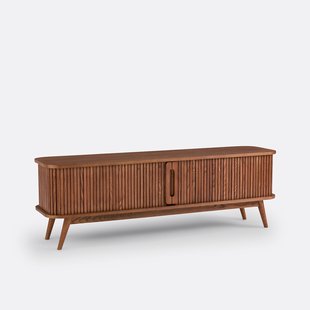 Essen en gefineerd tv-meubel, 2 schuifdeuren, breedte 160 cm, WAPONG