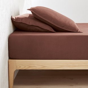 Hoeslaken in gewassen linnen, omslag 35 cm, Linot