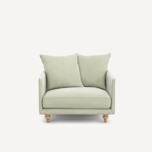 Fauteuil stonewashed fluweel, Lazare
