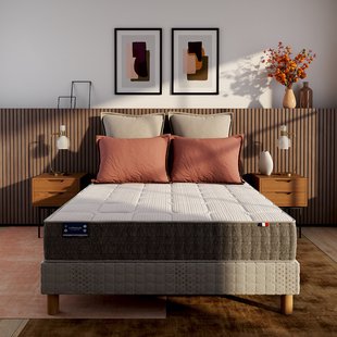 Matras met 660 veren, 7 zones, stevige ondersteuning, zacht comfort