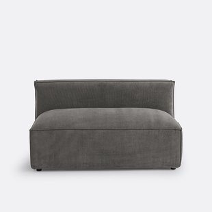 Element voor modulaire bank, 2-zit, in ribfluweel, Seven