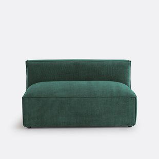 Element voor modulaire bank, 2-zit, in ribfluweel, Seven