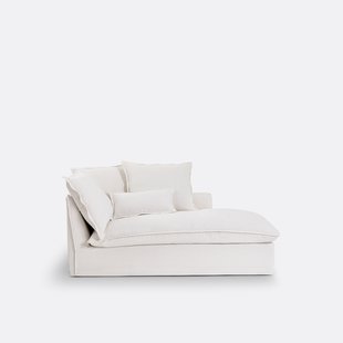 Longchair, afneembare hoezen, in dik linnen, Odna