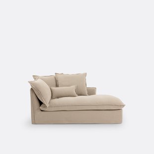 Longchair, afneembare hoezen, in dik linnen, Odna