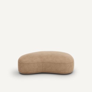 Poef van stonewashed fluweel, ROSEBURY, ontwerp Emmanuel Gallina