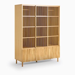 Kast van eikenhout en fineer, 6 deuren, Bilbao